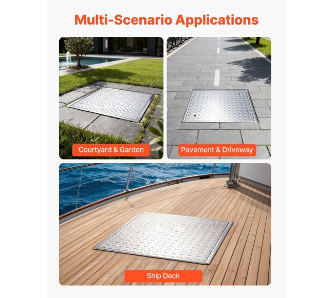 Šulinio dangtis su rėmu, 600 x 600 mm6