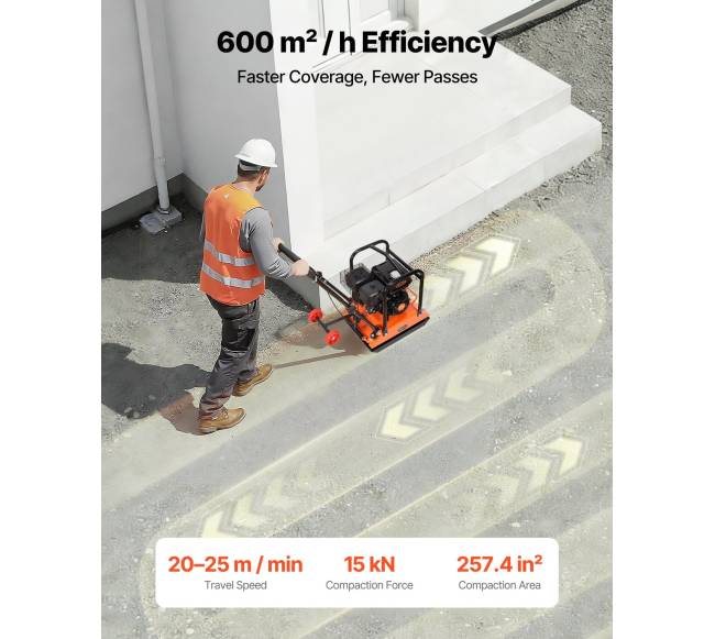 Vibroplokštė 6.5 AG varikliu, 6400 VPM2