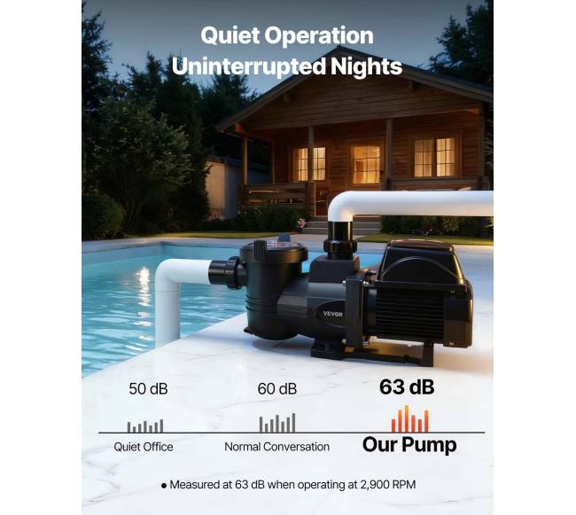 Kintamojo greičio baseino siurblys, 1650 W, 220-240V5