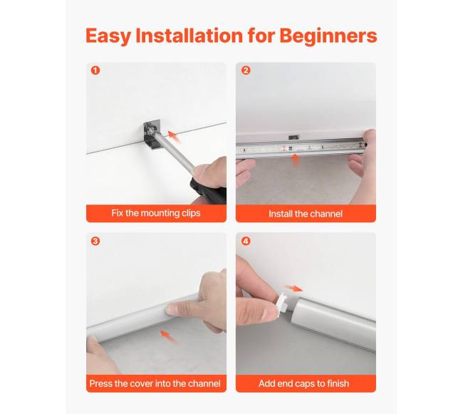 V formos LED aliuminio profilis, 10 vnt4