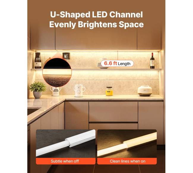 20 vnt. 2 m U formos LED aliuminio kanalas1