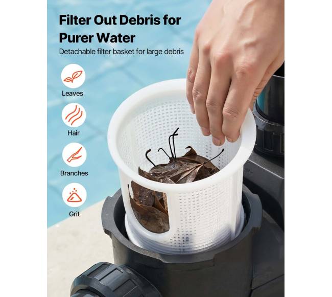 Kintamo greičio baseino siurblys su filtru6