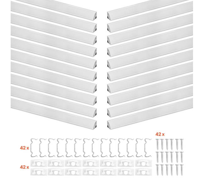 20 dalių V formos LED aliuminio profilis8