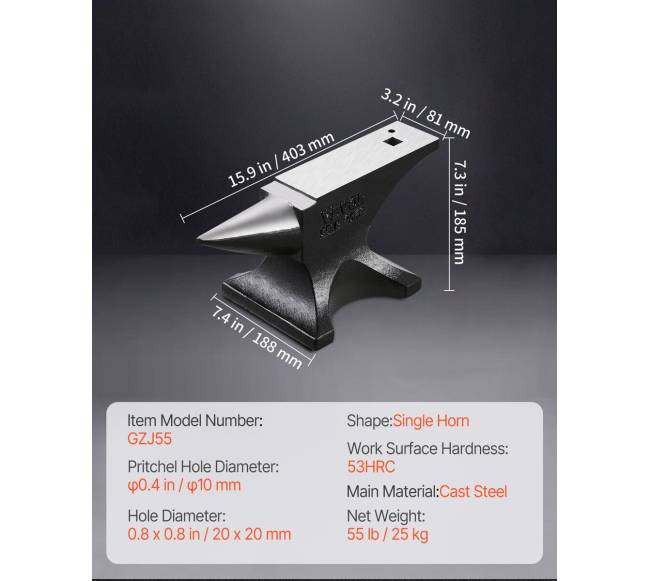 Kaltinės vieno rago skambutės 25 kg6