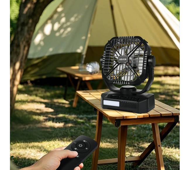 10400mAh saulės ventiliatorius su LED žibintu7