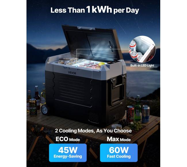 Automobilinis šaldytuvas su programa ir ratukais, 45 L4