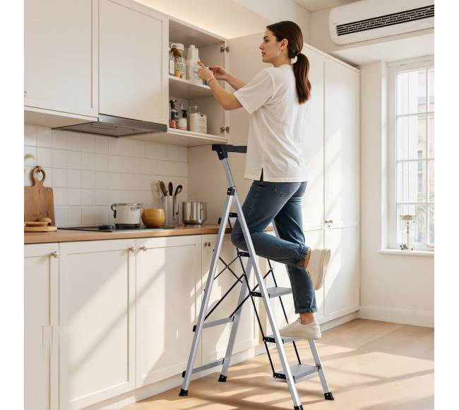 5 pakopų laiptinės aliuminio kopetėlės7