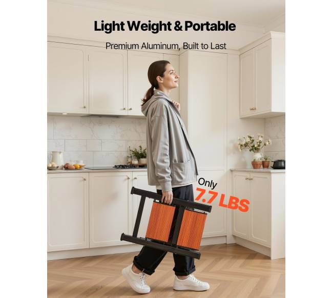 Dviejų laiptelių sulankstomos kopėčios namams5