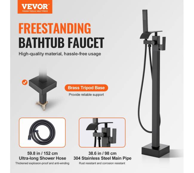 Pastatomas vonios maišytuvas su dušu1