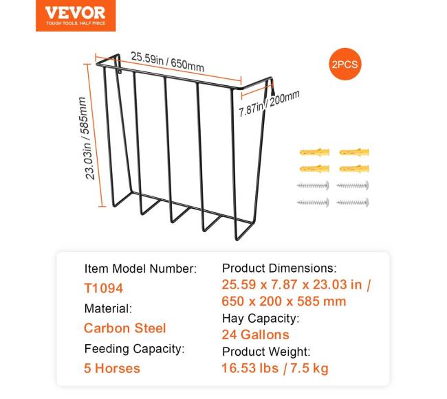 Ganyklų šienainio maitintuvas 2 vnt. sieninis6