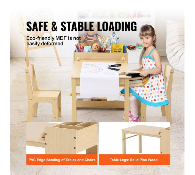 vaikų stalas su kėdėmis ir spintele4