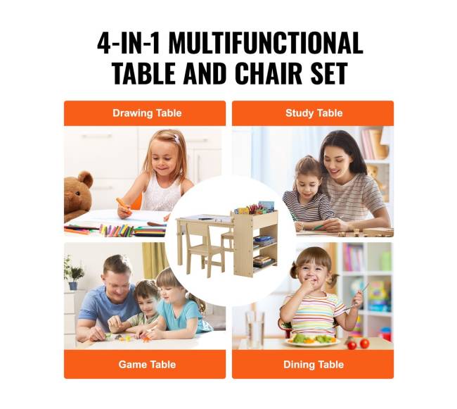 vaikų stalas su kėdėmis ir spintele5