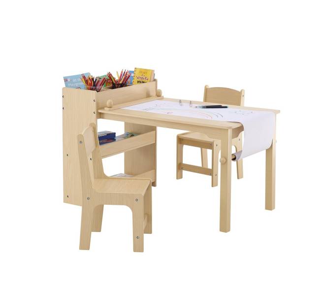 vaikų stalas su kėdėmis ir spintele10