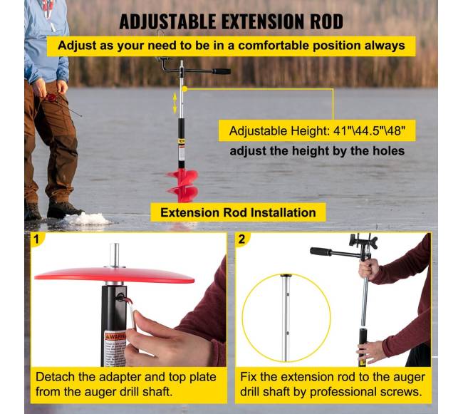 Ledlaužis žvejybai leduose, 20 cm skersmens5