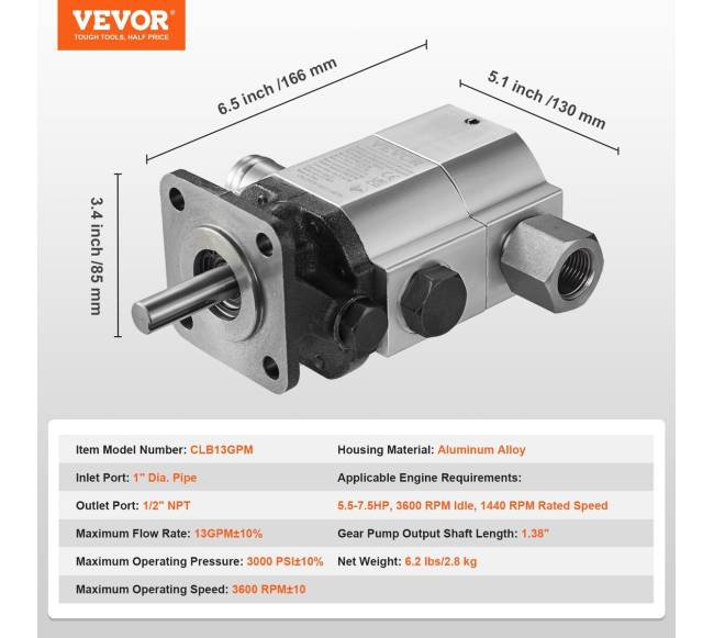 Hidraulinė malkų skaldyklės pompa 13GPM6