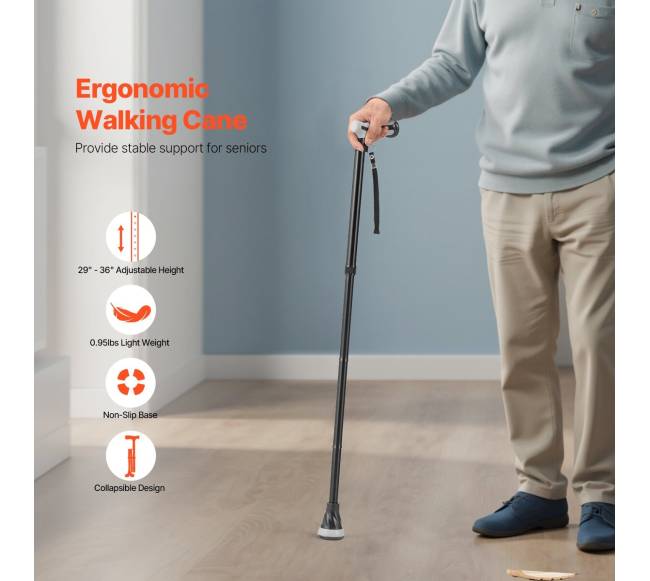 Sulankstoma vaikščiojimo lazda su reguliuojamu aukščiu1