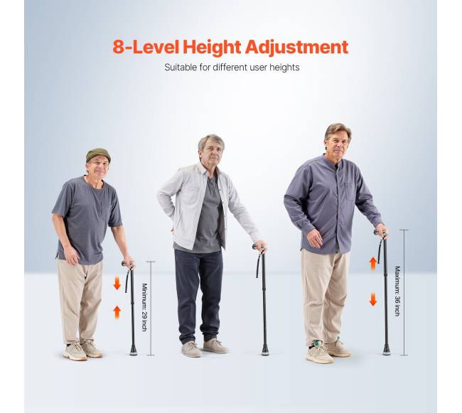 Sulankstoma vaikščiojimo lazda su reguliuojamu aukščiu2