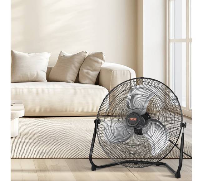 45 cm grindų ventiliatorius su 360 pasvirimu0