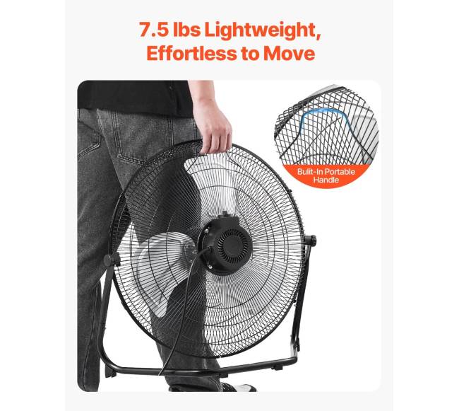 45 cm grindų ventiliatorius su 360 pasvirimu5