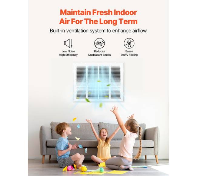 Oro filtro grotelės ventiliacijai 60 x 45 cm2