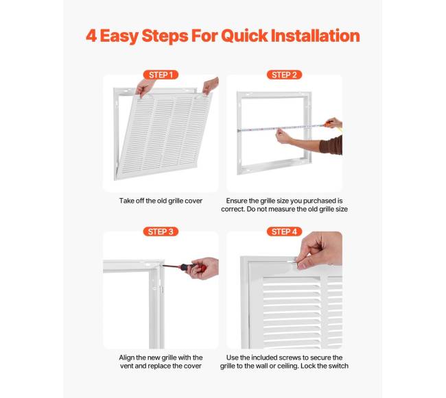 Oro filtro grotelės ventiliacijai 60 x 45 cm4