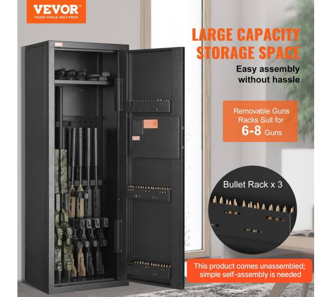 6-8 šautuvų seifas su užraktu ir klaviatūra1