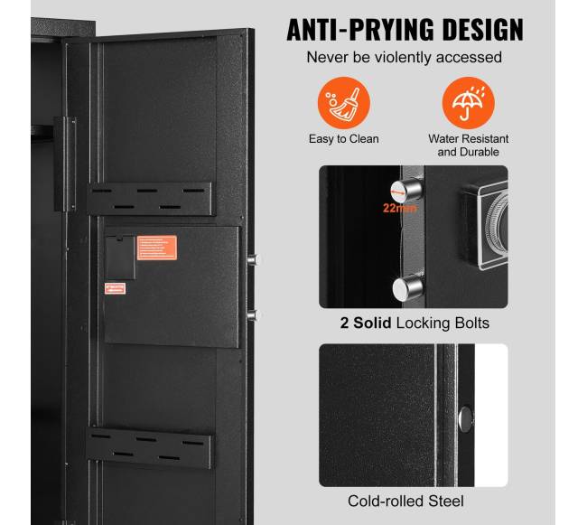 6-8 šautuvų seifas su užraktu ir klaviatūra4