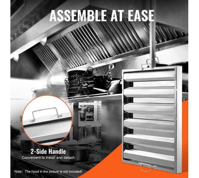 komercinės virtuvės gaubto filtras nerūdijantis plienas3