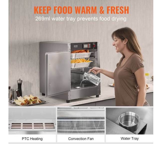 Maisto šildytuvas 4-jų lygių spinta su vandens dėklu2