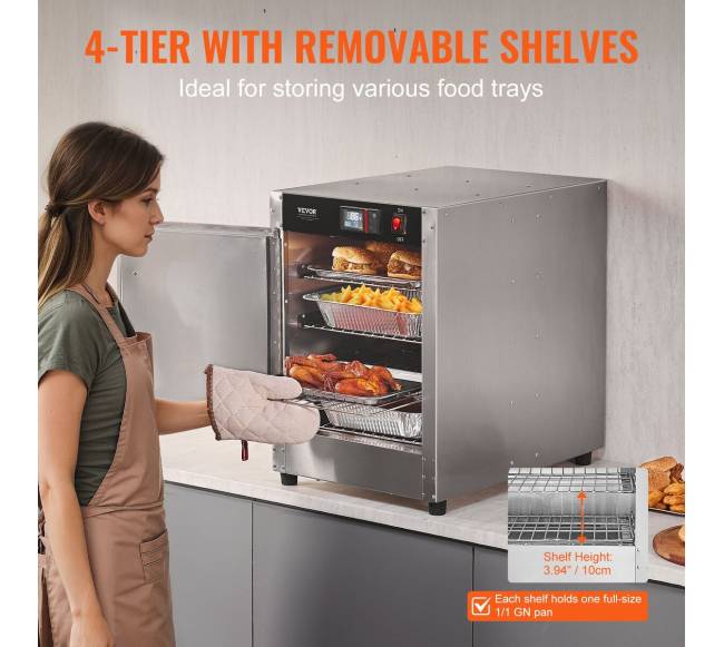 Maisto šildytuvas 4-jų lygių spinta su vandens dėklu3