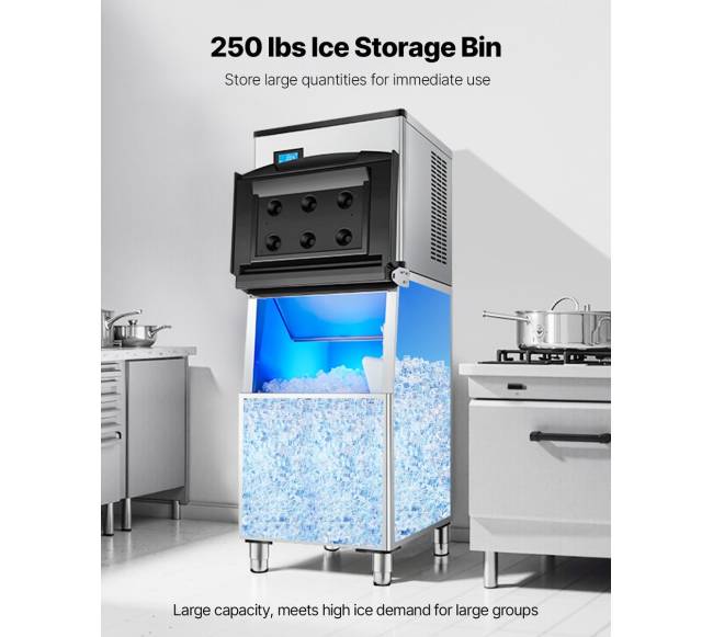 Komercinis ledo gamintuvas su 113 kg talpykla1