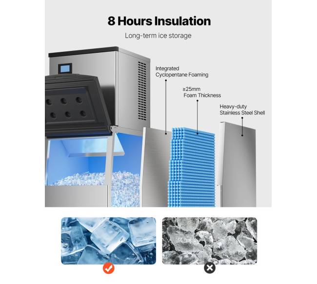 Komercinis ledo gamintuvas su 113 kg talpykla3