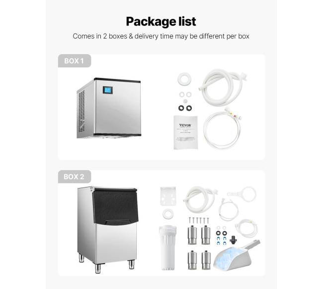 Komercinis ledo gaminimo aparatas 226 kg24h, 114 kg saugykla6