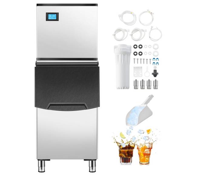 Komercinis ledo gaminimo aparatas 226 kg24h, 114 kg saugykla8