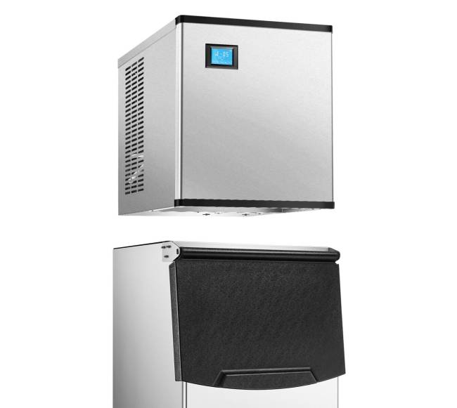 Komercinis ledo gaminimo aparatas 226 kg24h, 114 kg saugykla9