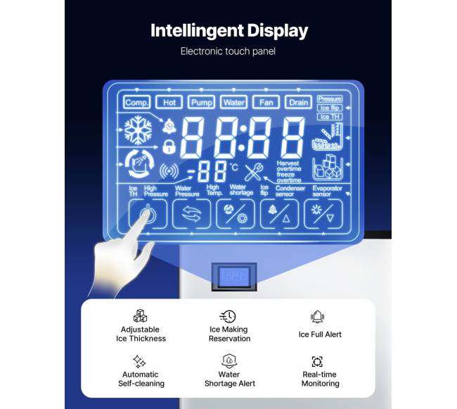Komercinis ledo gaminimo aparatas 136kg24h su 113kg talpa4