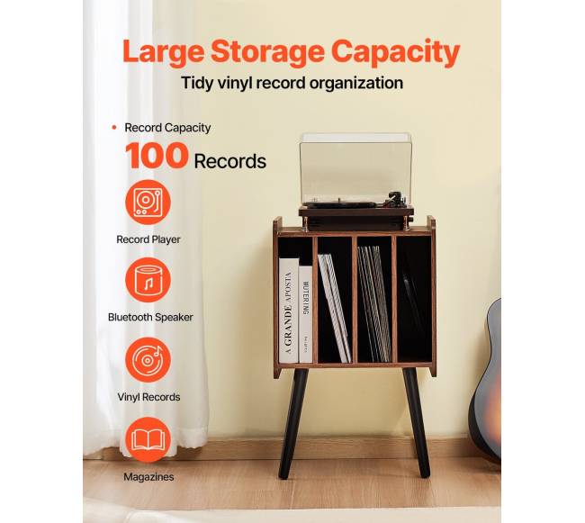 Dviejų aukštų medinė vinilinių plokštelių stovas1