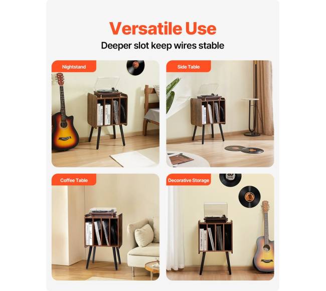 Dviejų aukštų medinė vinilinių plokštelių stovas5