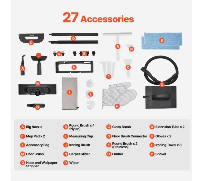 Daugiafunkcinis garo valytuvas su 27 priedais1