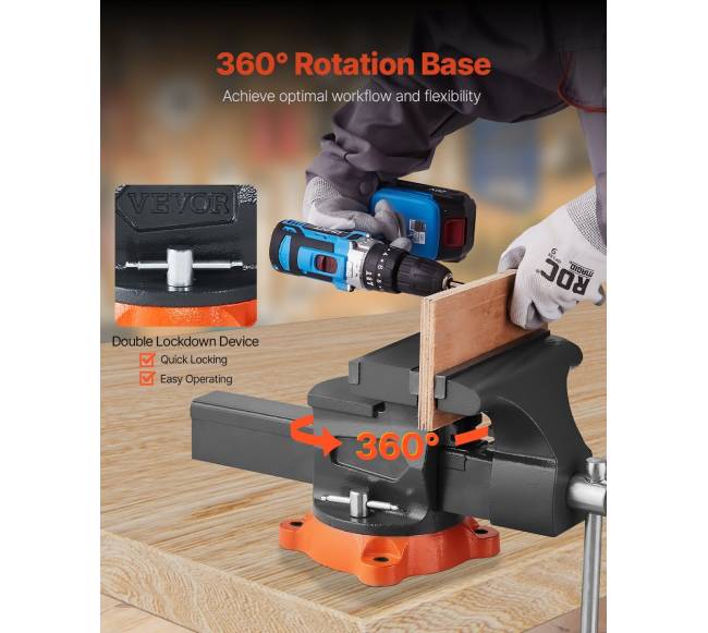 8 colių staliukas su svirti veikiančiu pagrindu4