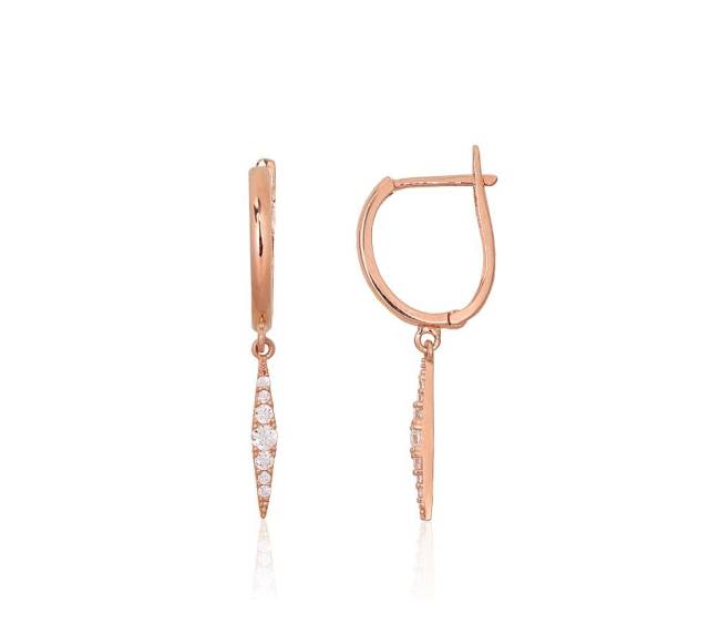 Auksiniai auskarai ant cilindrinės spynos0