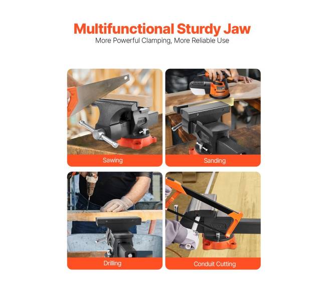 8 colių staliukas su svirti veikiančiu pagrindu5