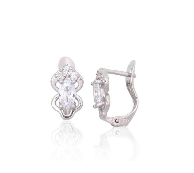 Sidabriniai auskarai ant cilindrinės spynos0