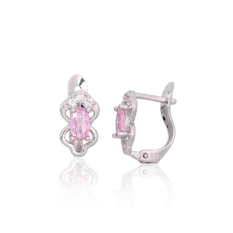 Sidabriniai auskarai ant cilindrinės spynos0