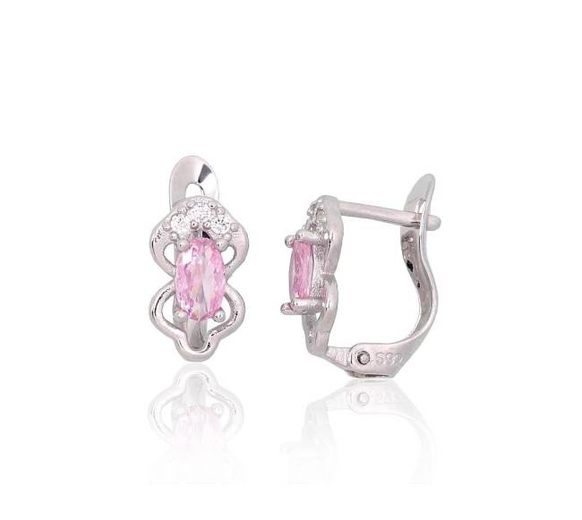 Sidabriniai auskarai ant cilindrinės spynos1