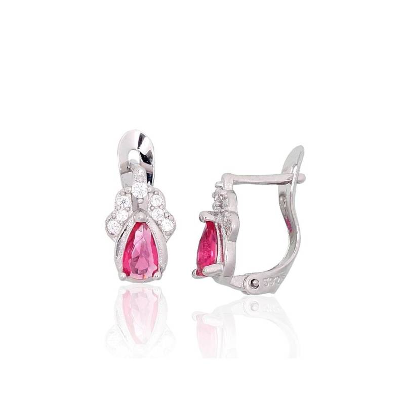 Sidabriniai auskarai ant cilindrinės spynos0