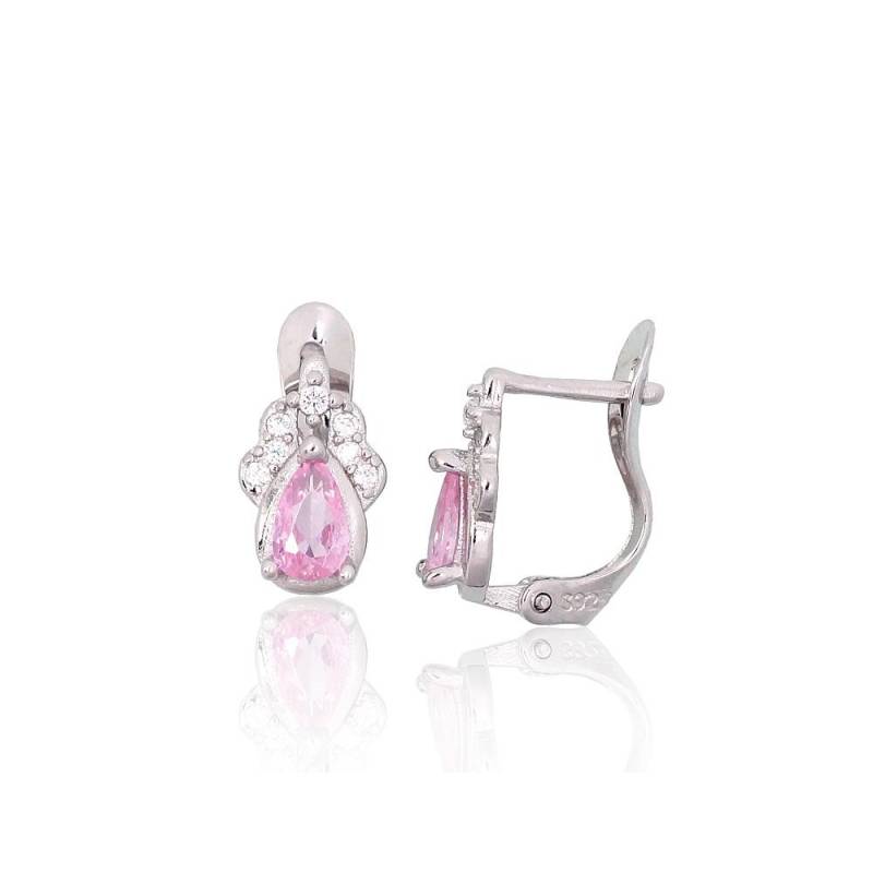 Sidabriniai auskarai ant cilindrinės spynos0