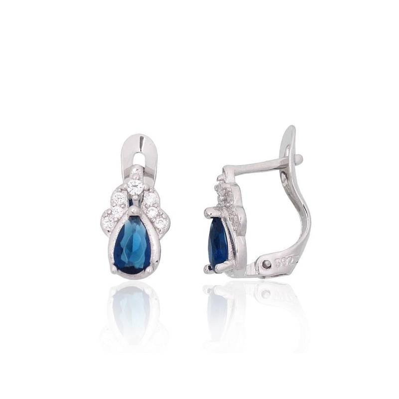 Sidabriniai auskarai ant cilindrinės spynos0