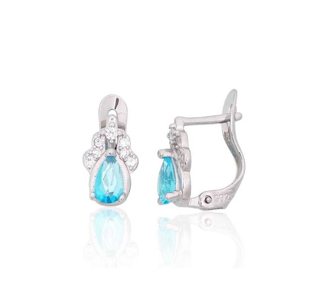 Sidabriniai auskarai ant cilindrinės spynos0