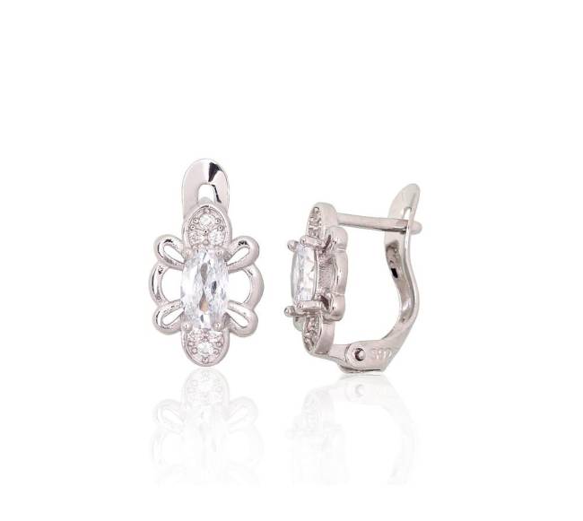 Sidabriniai auskarai ant cilindrinės spynos0